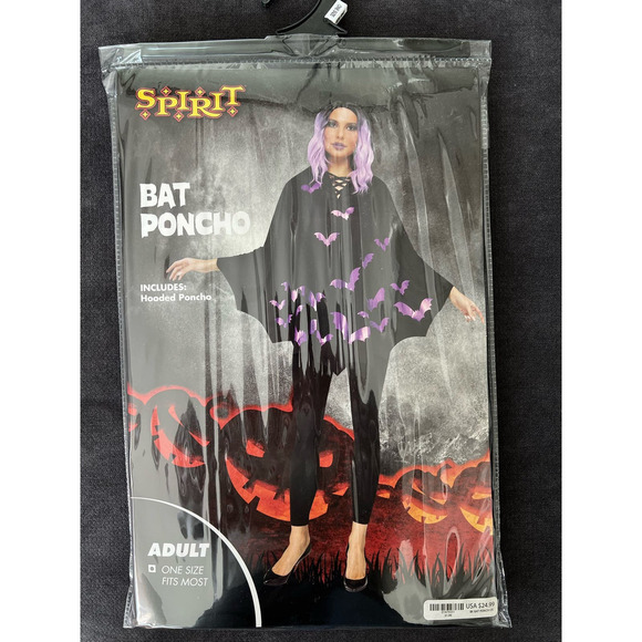 Halloween Poncho - Bat Poncho - Picture 1 of 3